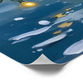 タキシード猫のクリスマス ボート ホリデー ポスター (角)