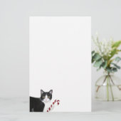 タキシード猫のクリスマス 便箋 (スタンド正面)