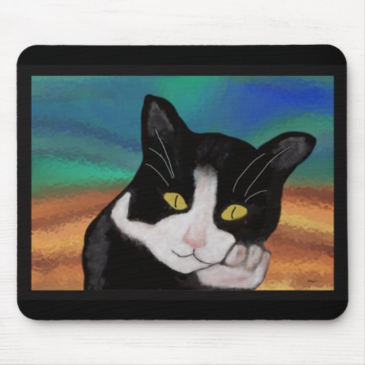 タキシード猫のマウスパッド マウスパッド (正面)