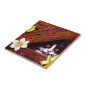 タキシード猫のラッパスイセンの芸術Creationarts タイル (側面)