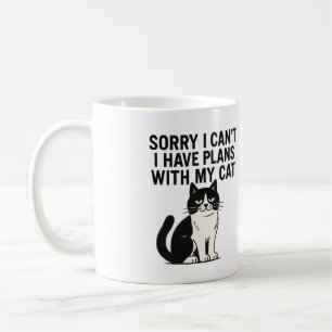 タキシード猫の予定が入ってなくて申し訳ない コーヒーマグカップ
