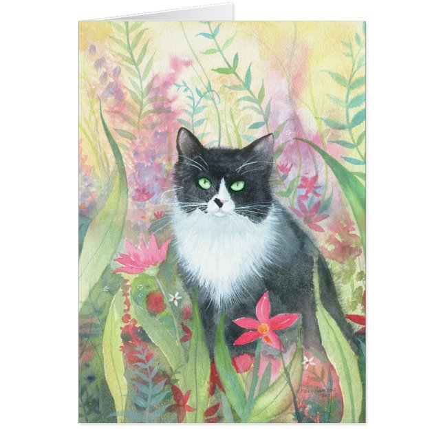 タキシード猫の庭カード (正面)