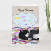 タキシード猫の昼寝と夢 カード (正面)