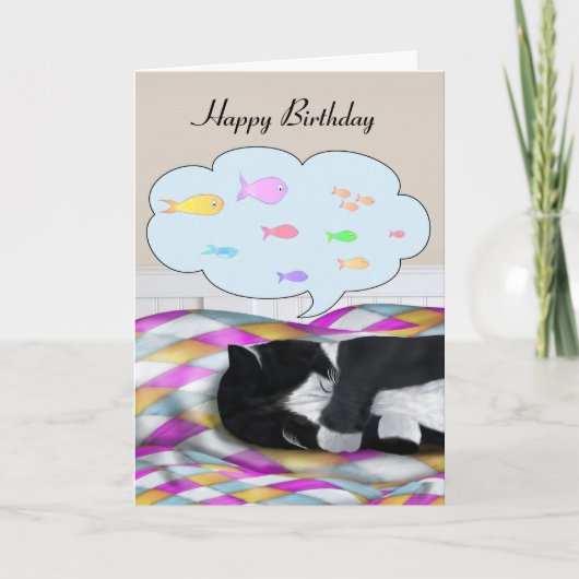 タキシード猫の昼寝と夢 カード (正面)