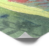 タキシード猫の水彩画のポスター ポスター (角)