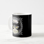 タキシード猫の看護師 コーヒーマグカップ (正面左)