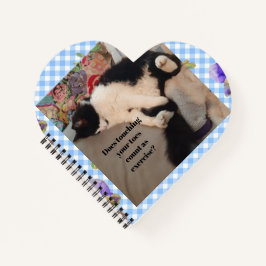 タキシード猫の面白い名言 黒と白の猫の女の子 ノートブック