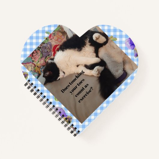 タキシード猫の面白い名言 黒と白の猫の女の子 ノートブック (正面)