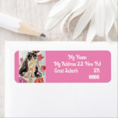 タキシード猫アート差出人住所ラベル ラベル (インサイチュ)