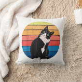 タキシード猫ギフトレトロの色 – 動物愛好家 クッション (ブランケット)