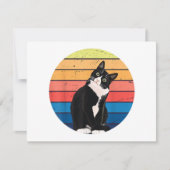 タキシード猫ギフトレトロの色 – 動物愛好家 シーズンカード (正面)