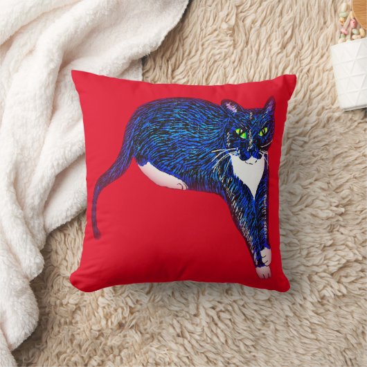 タキシード猫クッション猫好き枕 クッション (ブランケット)