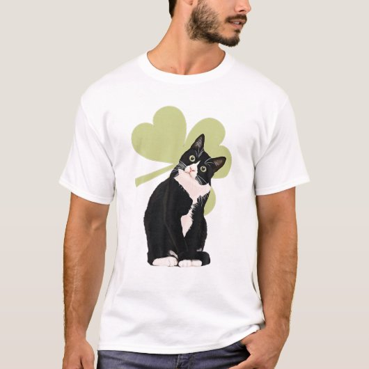 タキシード猫サンセント・パトリックのパディ猫の値リスト Tシャツ (正面)