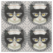 タキシード猫ナース ファブリック (クローズアップ)
