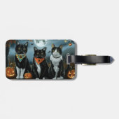 タキシード猫ハロウィン不気味 ラゲッジタグ (裏面横)
