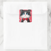 タキシード猫バレンタイン スクエアシール (バッグ)