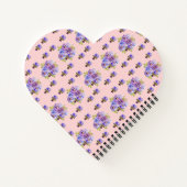 タキシード猫パステルピンクの女の子カスタマイズ ノートブック (裏面)