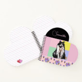 タキシード猫パステルピンクの女の子カスタマイズ ノートブック (内部)