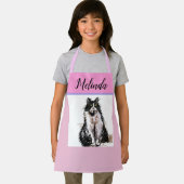 タキシード猫パステル猫キッズピンクガールズエプロン エプロン (インサイチュ)