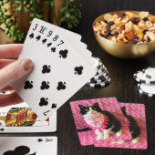 タキシード猫ピンクのバンダナトランプ トランプ (インサイチュ)