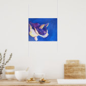 タキシード猫ペットポートレート絵画のポスター ポスター (キッチン)