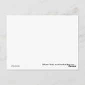 タキシード猫ペンギンお誕生日ケーキ葉書 ポストカード (裏面)