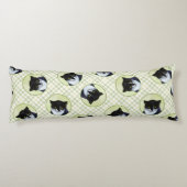 タキシード猫ポートレート絵を描の可愛いオリジナルアート ボディピロー (裏面)