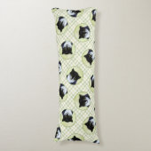 タキシード猫ポートレート絵を描の可愛いオリジナルアート ボディピロー (正面縦)