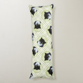 タキシード猫ポートレート絵を描の可愛いオリジナルアート ボディピロー (裏面 (縦))