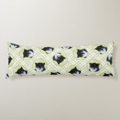 タキシード猫ポートレート絵を描の可愛いオリジナルアート ボディピロー (正面)