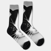 タキシード猫ポートレート絵画のポスター ソックス (右)