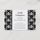 タキシード猫モダン幾何学的名刺 名刺 (正面)