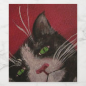 タキシード猫ワインラベル ワインラベル (シングルラベル)