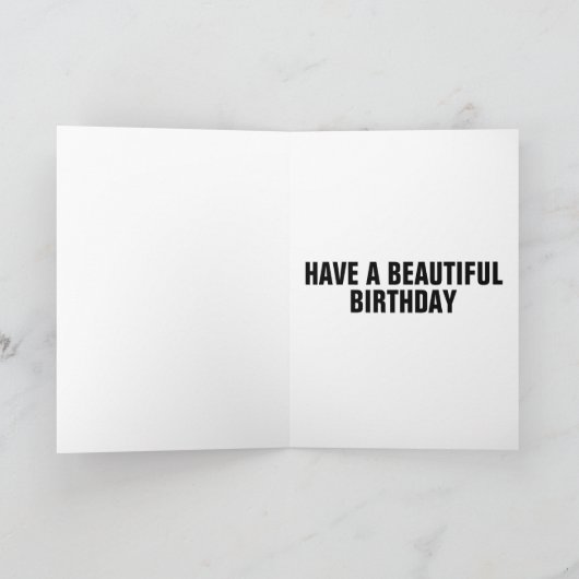 タキシード猫写真誕生日カード カード (内部)