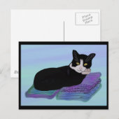 タキシード猫昼寝はがき ポストカード (正面/裏面)