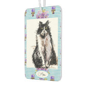 タキシード猫白黒キャッツガールズブルーフローラ カーエアーフレッシュナー (左)