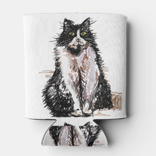 タキシード猫白黒ネコクーラーボックス 缶クーラー (裏面)