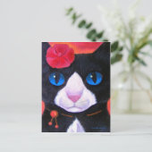 タキシード猫絵を描蝶 – 数々の ポストカード (スタンド正面)