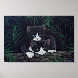 タキシード猫絵画のダリエ ポスター