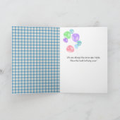 タキシード猫誕生日バルーンカード カード (内部)