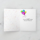 タキシード猫101誕生日バルーンカード カード (内部)