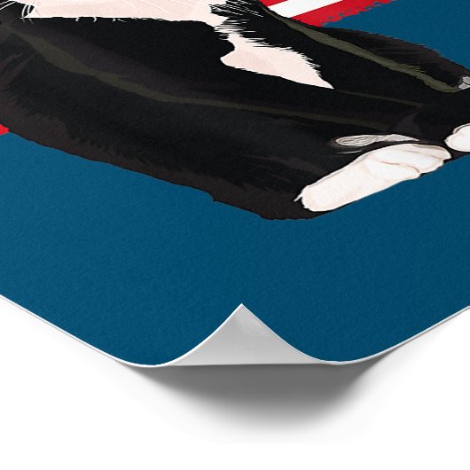 タキシード猫7月4日の愛国的なギフト大人の子供たち ポスター (角)