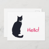 タキシード猫"こんにちは! " ポストカード (正面/裏面)