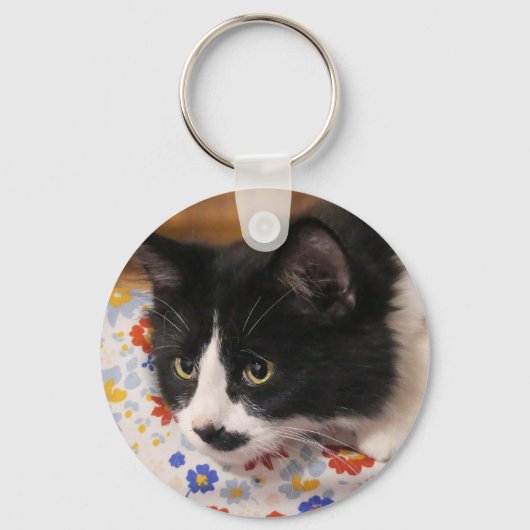 タキシード猫 キーホルダー (正面)