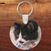 タキシード猫 キーホルダー (正面)
