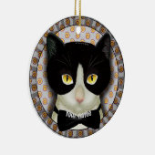 タキシード猫 セラミックオーナメント (右)