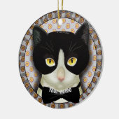 タキシード猫 セラミックオーナメント (左)