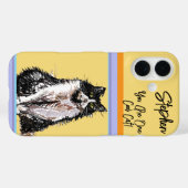 タキシード猫 パステルカラーの猫 女性向け Case-Mate iPhoneケース (裏面 (横))