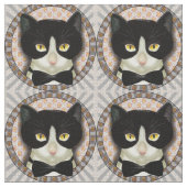 タキシード猫 ファブリック (クローズアップ)