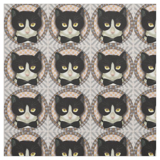 タキシード猫 ファブリック (見本)